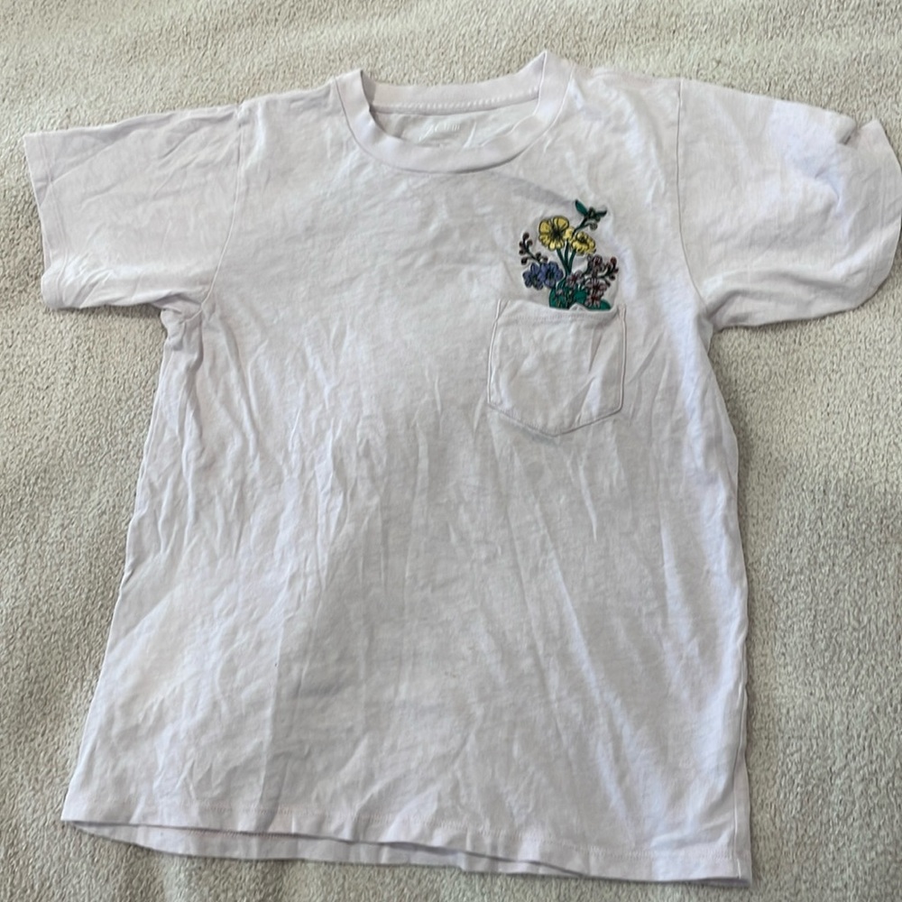 J. Crew Floral Arrangement Short Sleeve Pocket T-Shirt